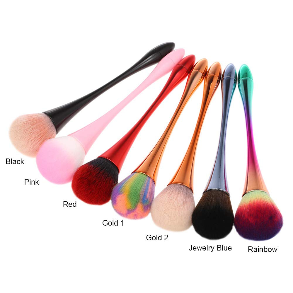 Nail Art Dust Remover Brush Aluminum Handle Nail Soft Dust Cleaning Brush Acrylic UV Gel Powder Removal Manicure Tool (Rainbow) Health & Beauty > Personal Care > Cosmetics > Cosmetic Tools > Nail Tools An-self