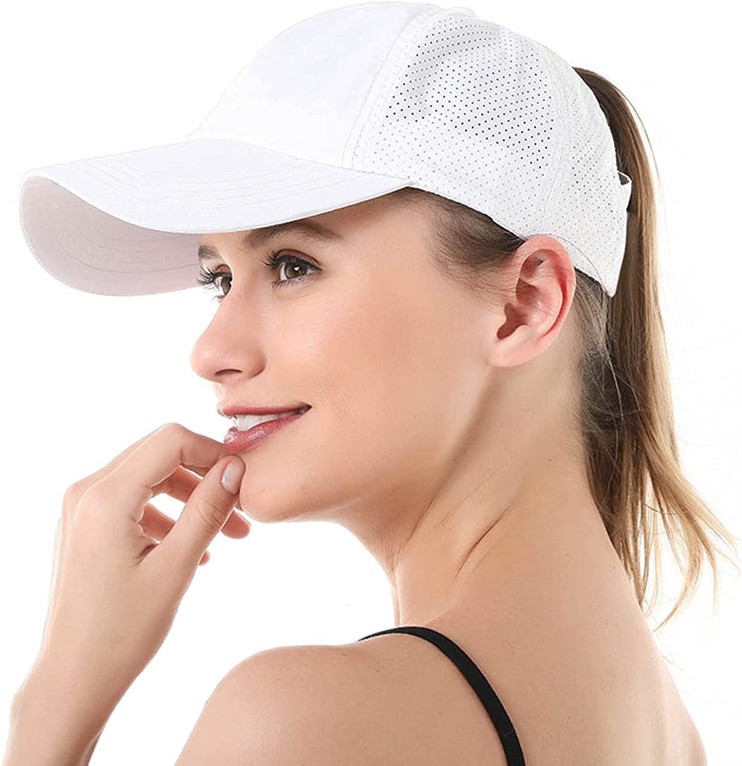 Muryobao 2 Packs Womens Criss Cross Ponytail Baseball Cap High Messy Bun Ponycap Quick Drying Mesh Outdoor Sports Travel Hat Apparel & Accessories > Clothing Accessories > Hats Muryobao