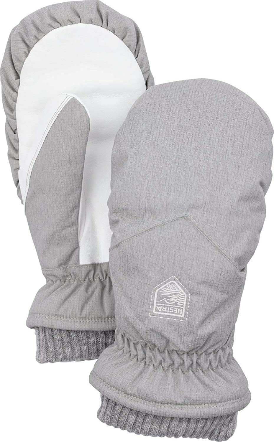 Hestra Womens Warm Gloves: Primaloft Rib Knit Ski and Winter Mittens Apparel & Accessories > Clothing Accessories > Gloves & Mittens Hestra Gloves Light Grey 8