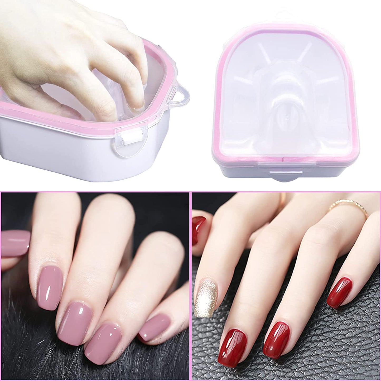 Nail Soaking Bowl Manicure Bowl, 2PCS Nail Soak off Bowl Acrylic Soak off Bowl Polish Remover Soak Bowls with Cuticle Peeler,Cuticle Pusher Cutter and Nail Files Manicure Tools Health & Beauty > Personal Care > Cosmetics > Cosmetic Tools > Nail Tools Namgznso