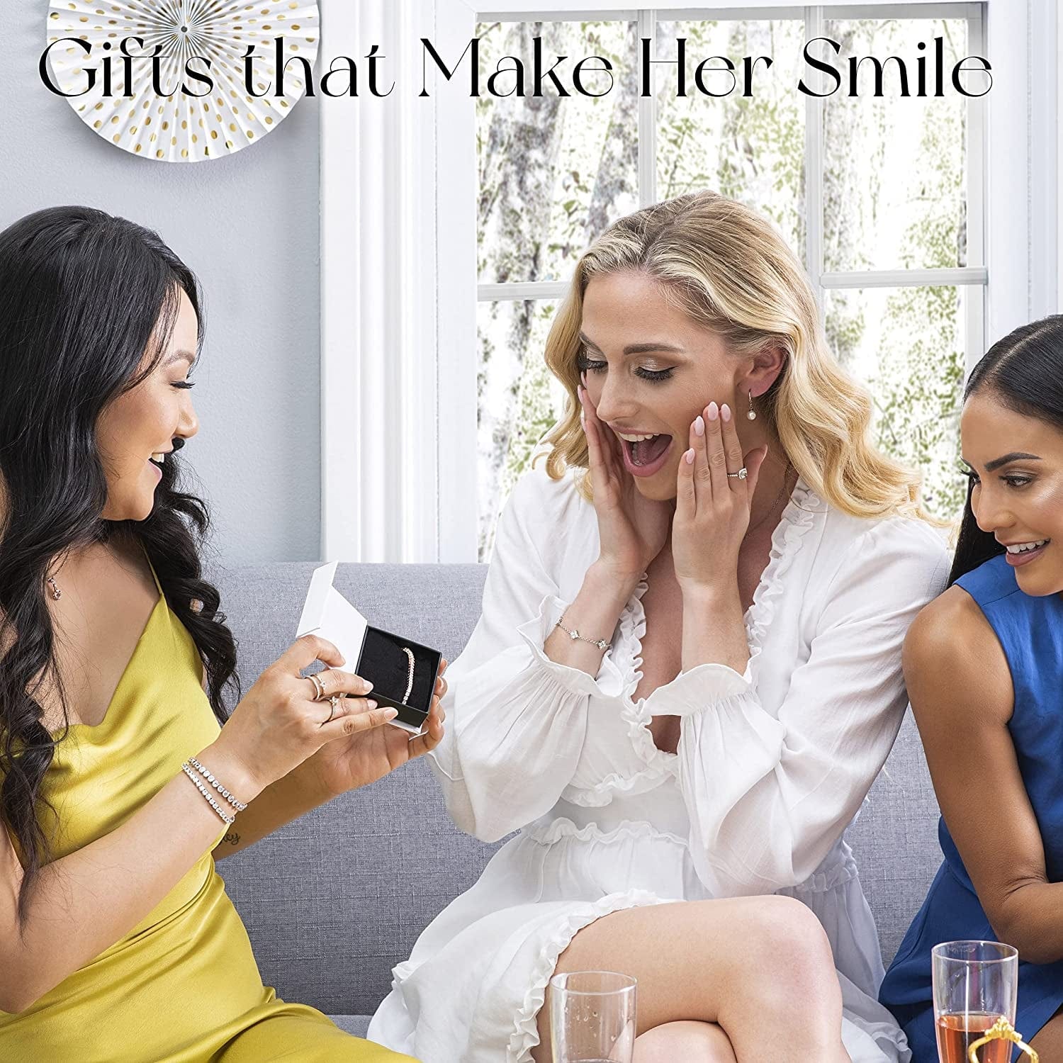 Bianca 18K White Gold Hoop Earrings with Crystals, Best Silver Hoops for Women, Sparkle round Hoops for Ladies, Hoop Earrings