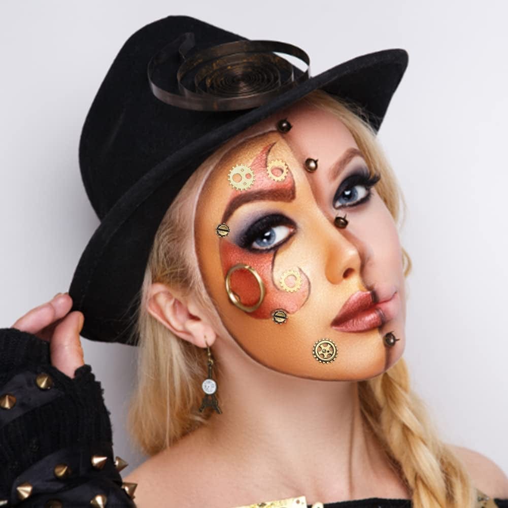 Bigotters 200 Gram Antique Steampunk Gear,Mix Steampunk Wheel Alloy Gear Pendants Charms for Crafting Jewelry Making