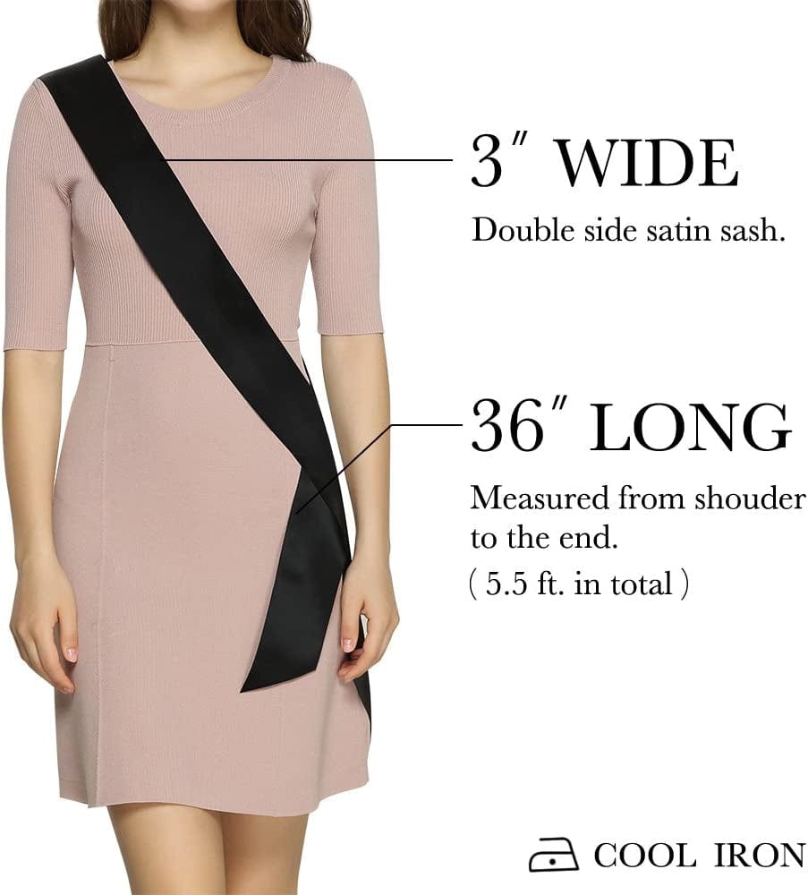 "Birthday Queen" Sash - Birthday Party Gifts Birthday Sash for Women Fun Party Favors (Black/Gold) Apparel & Accessories > Clothing Accessories > Sashes ADBetty