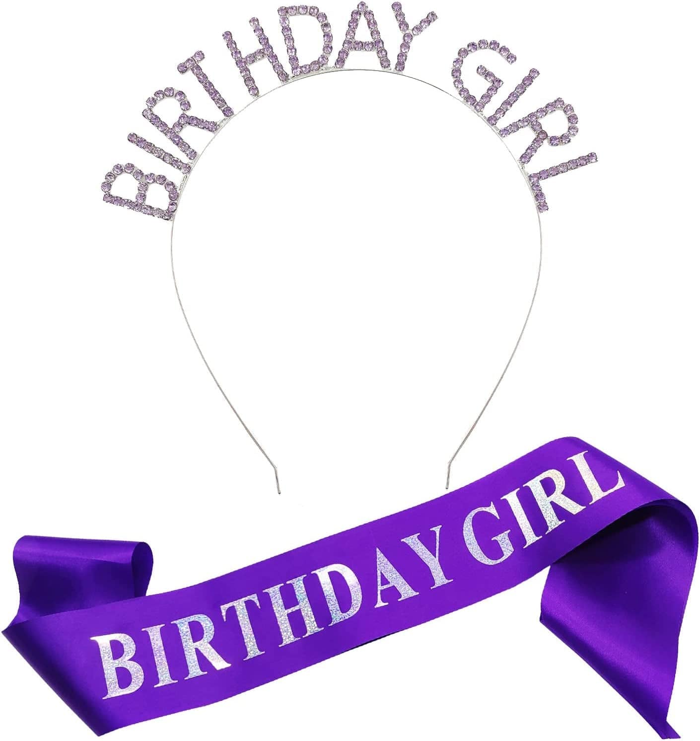 'Birthday Queen' Sash for Women and Girls,Gold Foil Soft Satin Black Sash,Sweet Happy Princess Party Decorations Gift,21St,30Th,40Th,50Th or Any Other Birthday Party Supplies Apparel & Accessories > Clothing Accessories > Sashes MGJSRNH Purple