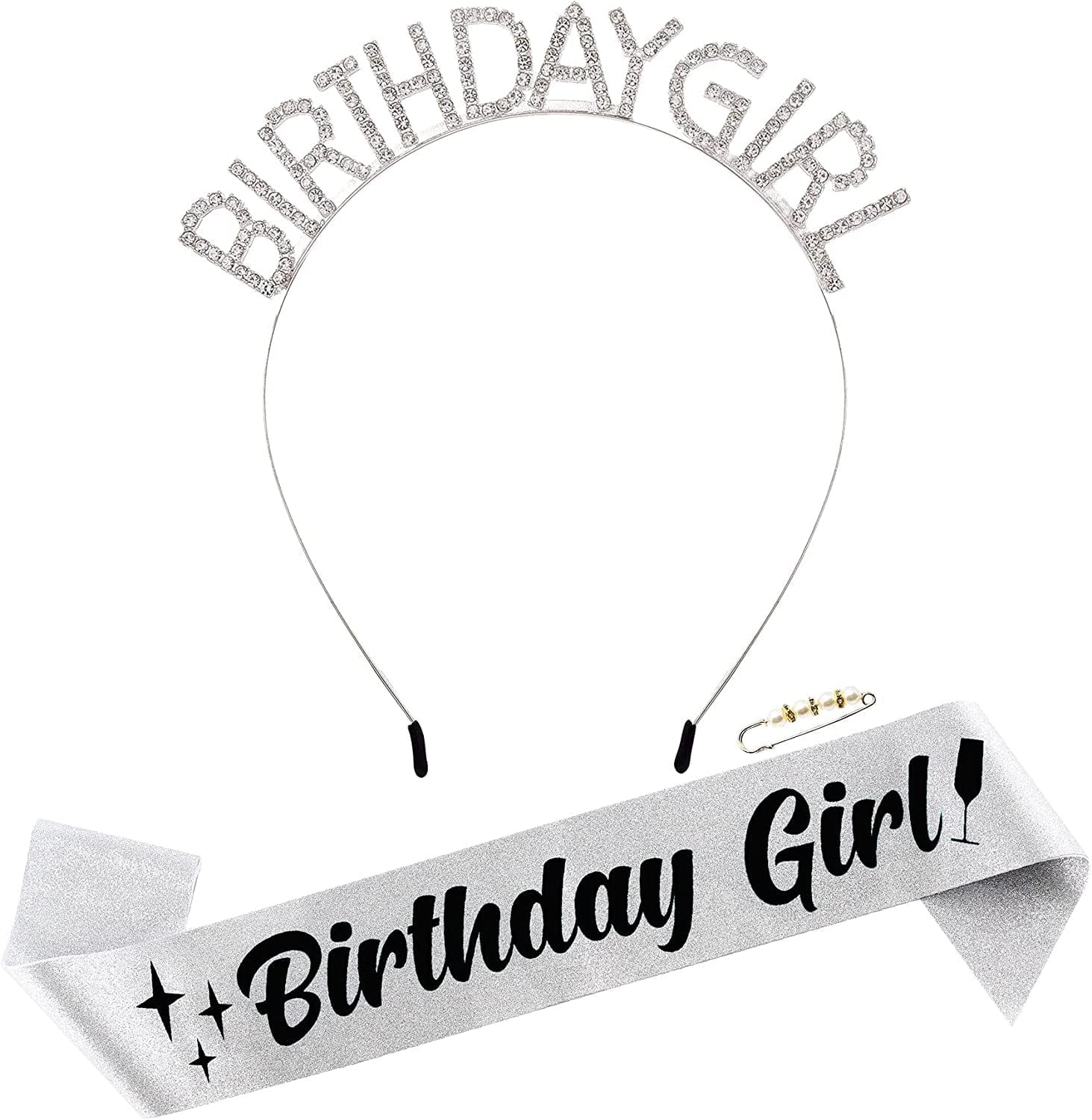 'Birthday Queen' Sash for Women and Girls,Gold Foil Soft Satin Black Sash,Sweet Happy Princess Party Decorations Gift,21St,30Th,40Th,50Th or Any Other Birthday Party Supplies Apparel & Accessories > Clothing Accessories > Sashes MGJSRNH Silver