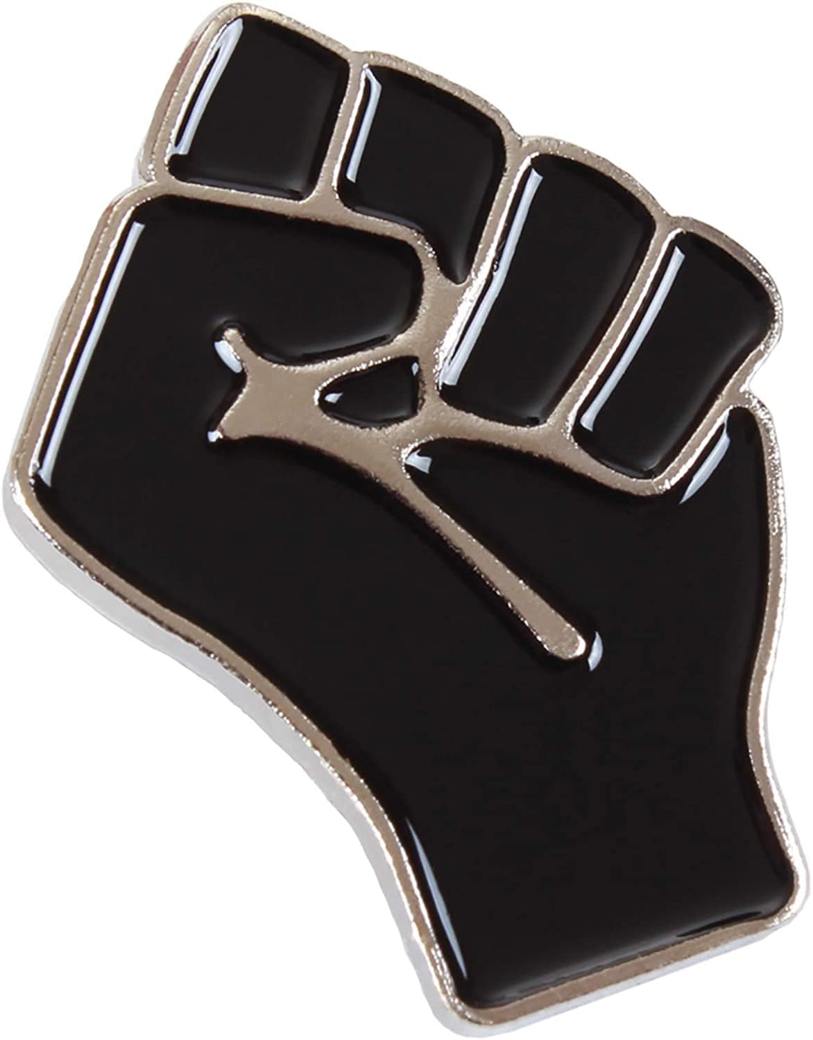Black Fist Enamel Lapel Pin - Black Lives Matter Lapel Pin - BLM Pin for Backpacks Clothes Hat Decoration - Black Power Pin A-Raised Fist Pin