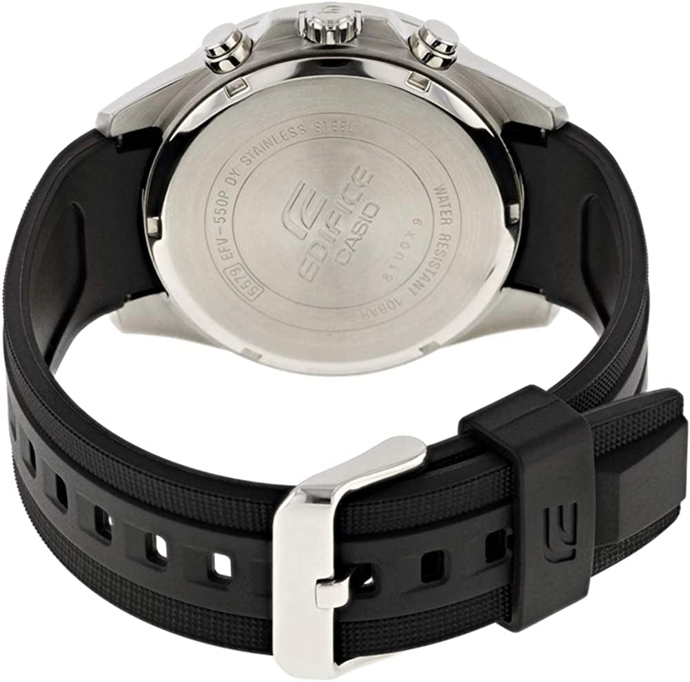 Black Plastic Watch-Efv-550P-1Avuef