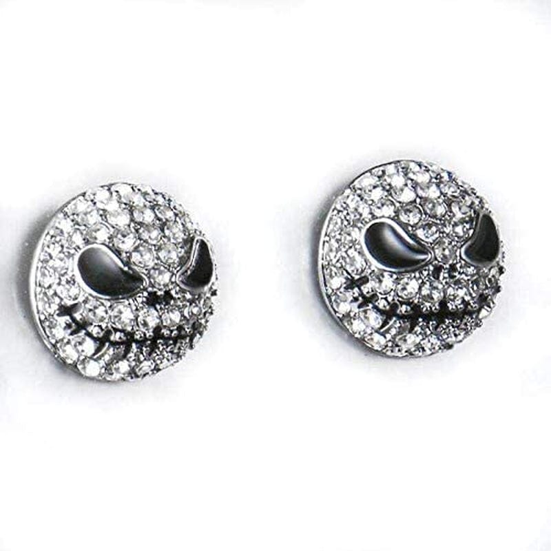 Blingsoul Mare Night Horror Skull Earrings - before Christmas Skellington Crystal Pave Jewelry Promise Gift for Women Bride