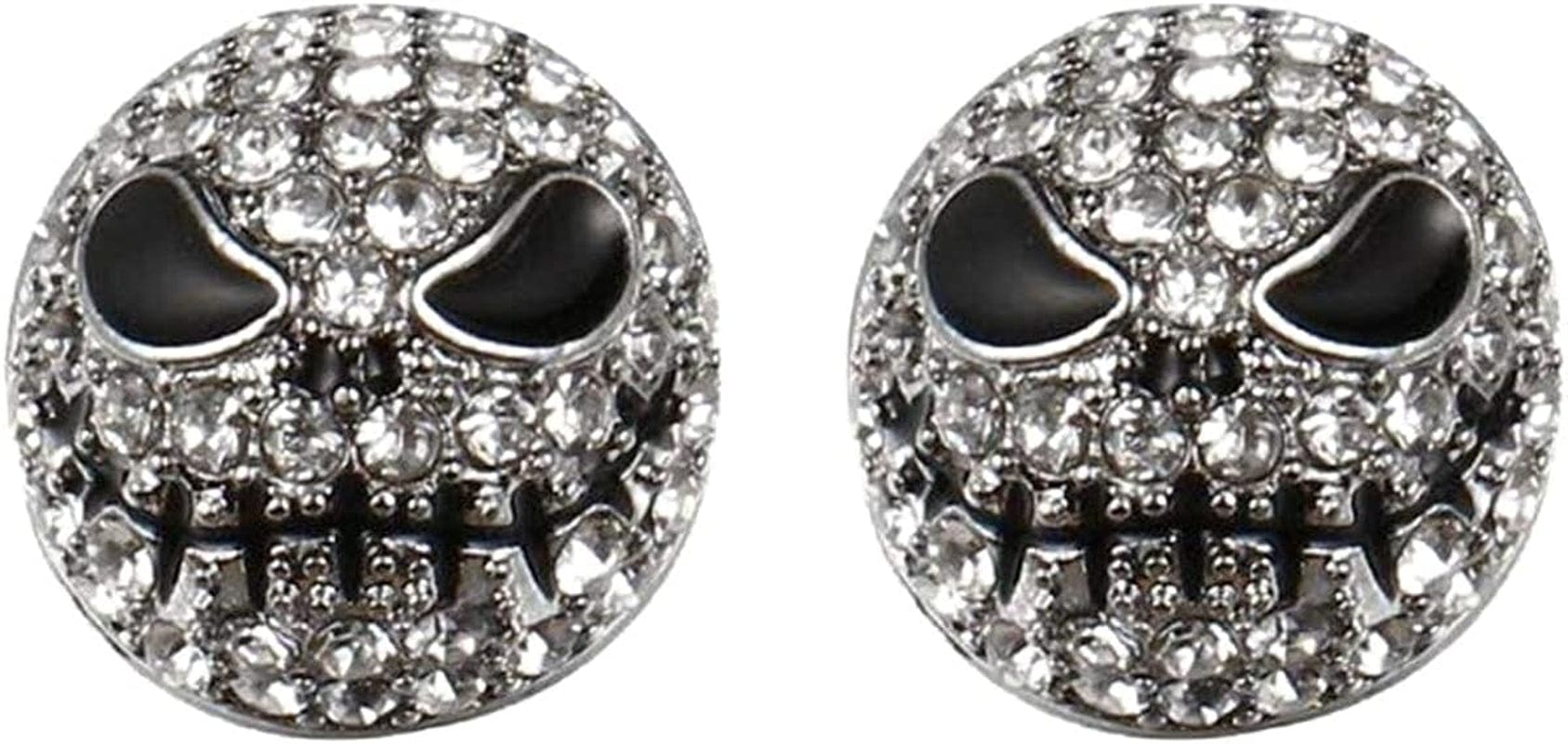 Blingsoul Mare Night Horror Skull Earrings - before Christmas Skellington Crystal Pave Jewelry Promise Gift for Women Bride Mare Night Earrings