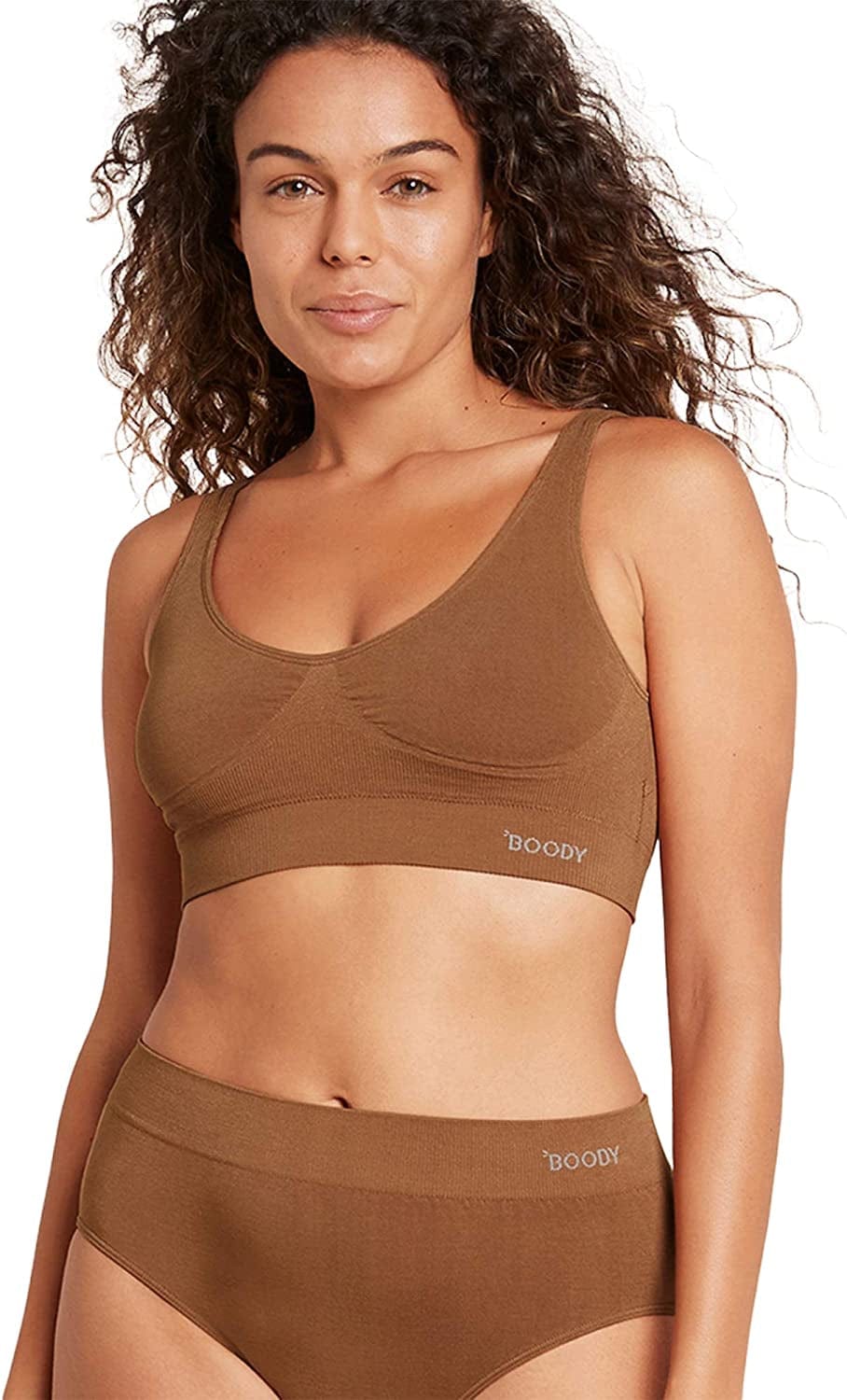 Body Ecowear Women'S Shaper Bra, Wireless, Light Support, Seamless Stretch, Soft Breathable, Bamboo Viscose Nude 4 / X-Large