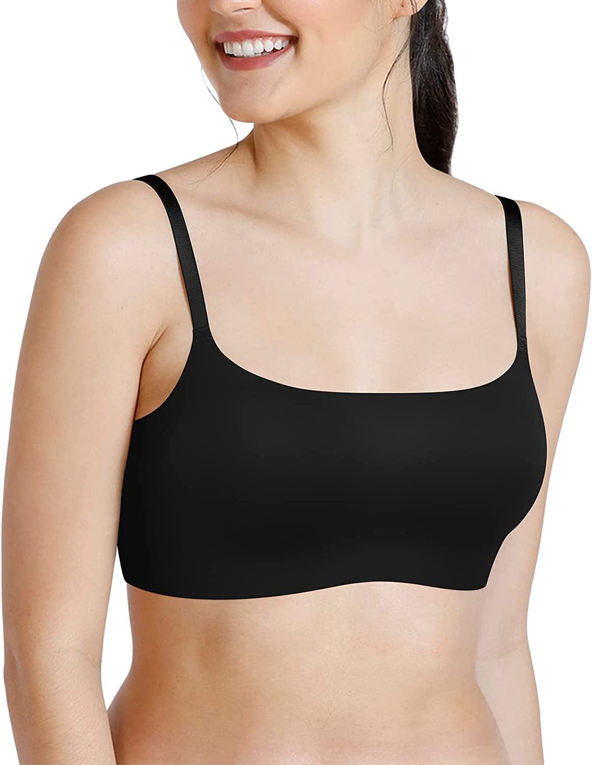 Bras for Women No Underwire Womens Bras Comfort Wireless Bra B: Black / Small