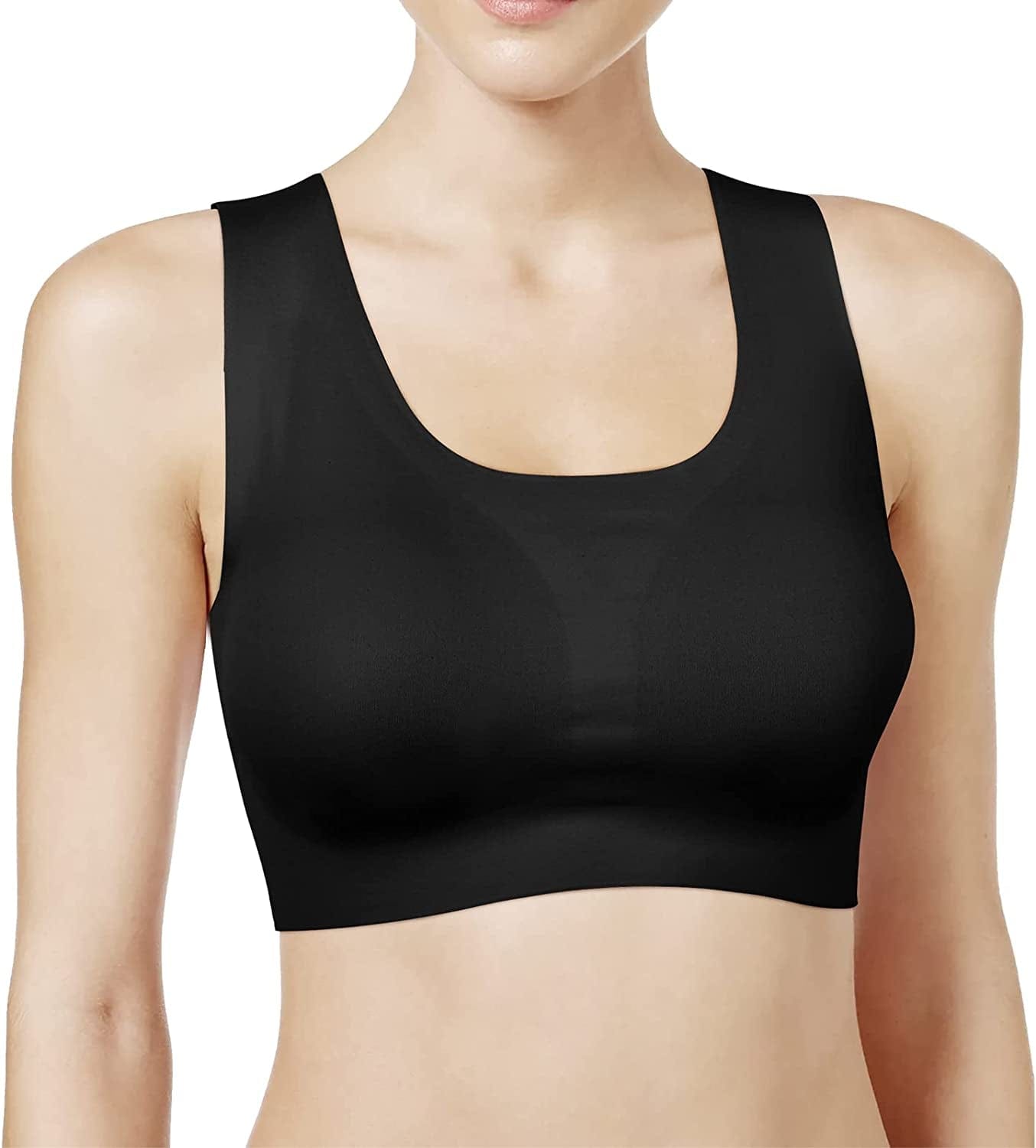 Bras for Women No Underwire Womens Bras Comfort Wireless Bra 1:black / Medium