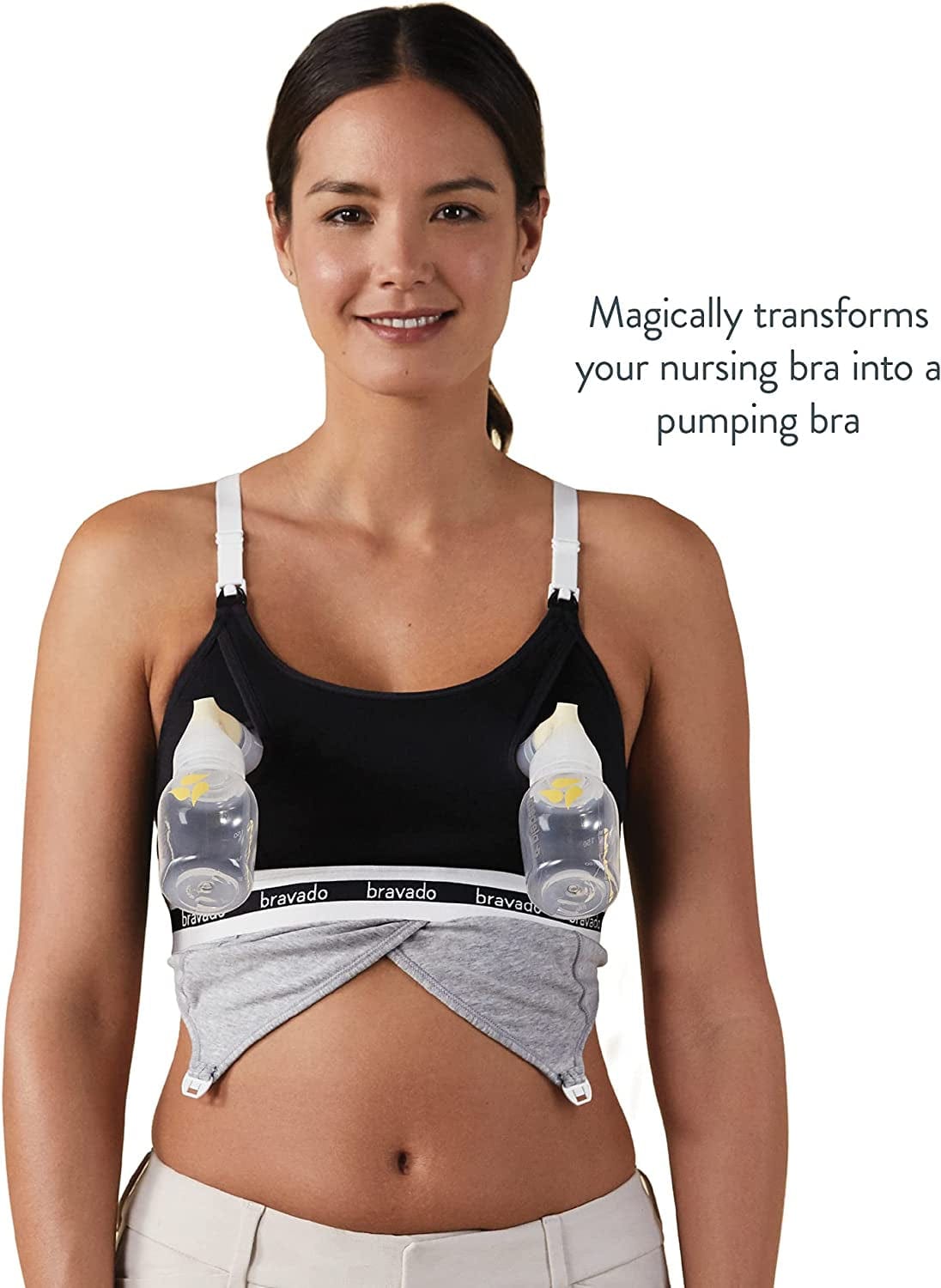 BRAVADO! DESIGNS Pumping Bra Hands Free | Clip and Pump | Pumping Accessory | S-XL