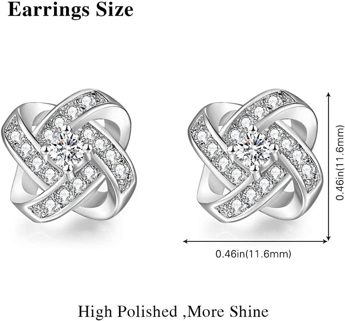 Bridesmaids Gift Set of 6 or 4 Stud Earrings Rose Gold Knot Bridesmaid Earring for Women I CouldnâT Tie a Knot without You Wedding Proposal Hypoallergenic Jewelry