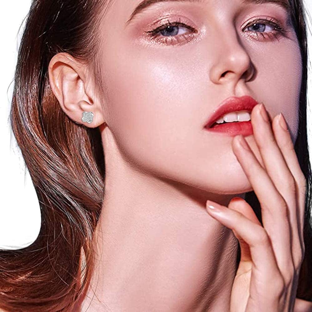 Bridesmaids Gift Set of 6 or 4 Stud Earrings Rose Gold Knot Bridesmaid Earring for Women I CouldnâT Tie a Knot without You Wedding Proposal Hypoallergenic Jewelry