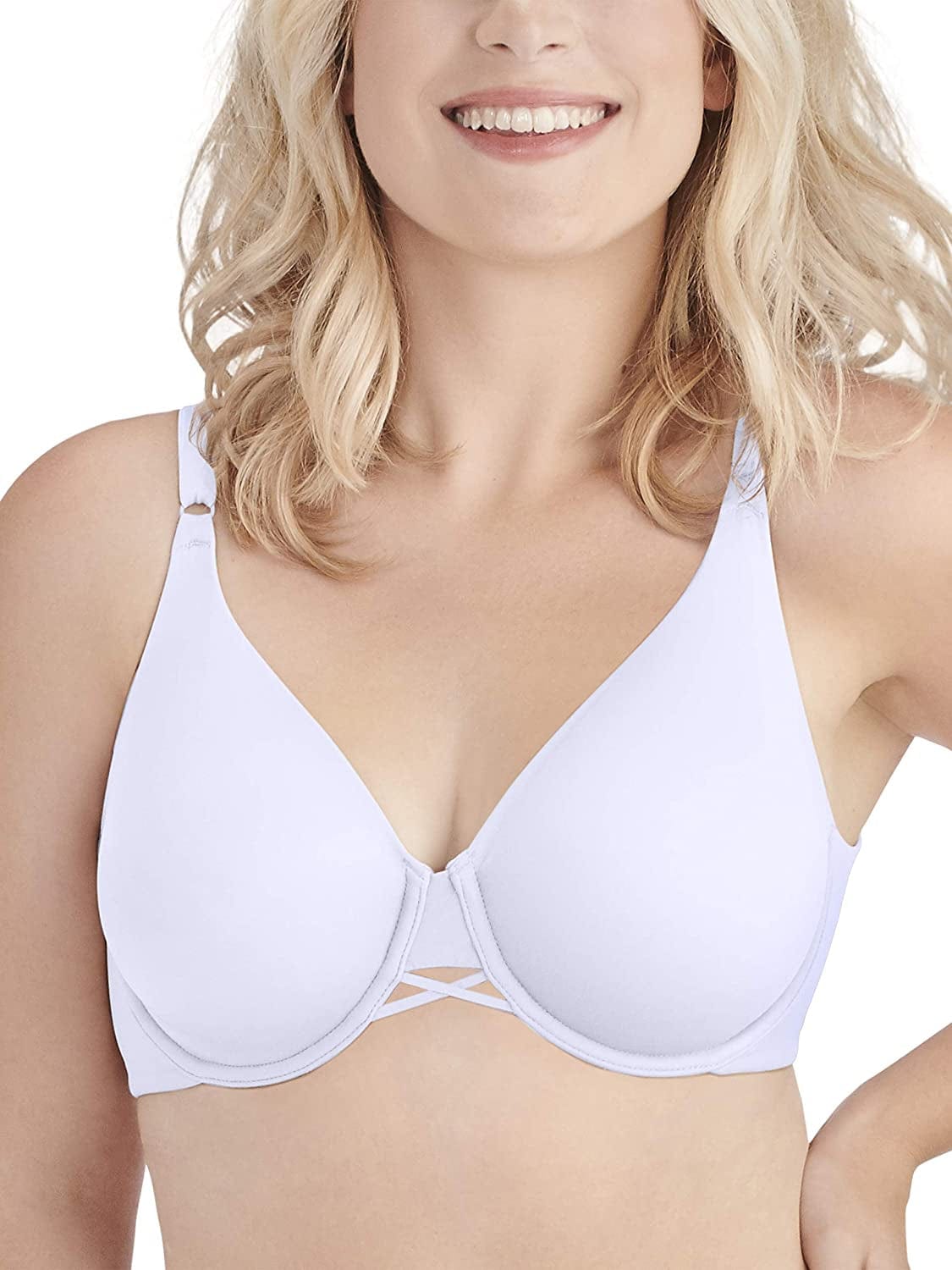 Brilliance by Vanity Fair Women'S Full Figure 2-Ply Back Smoothing Underwire Bra 76571 Star White / 38D