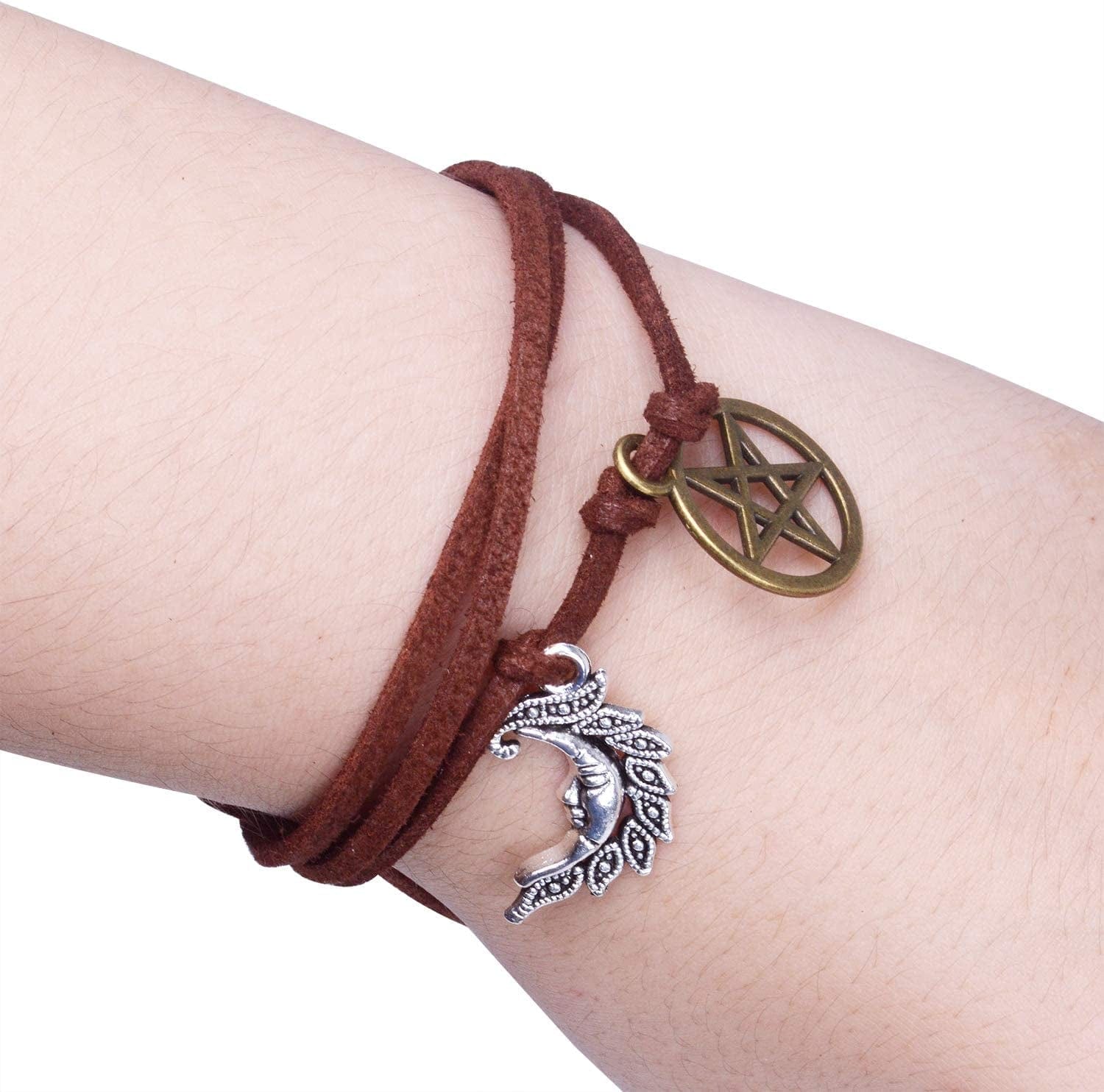 Bronagrand 100 Gram(Approx 73 Pieces) Mixed Sun Moon Star Charms Antique Celestial Charms Pendants for Bracelets, Necklaces, Crafts and Jewelry Making, Assorted Colors