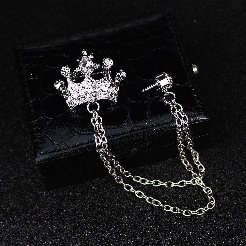 Brooches Pin for Men Shirts Collar Chain Brooch Pin Lapel Stick