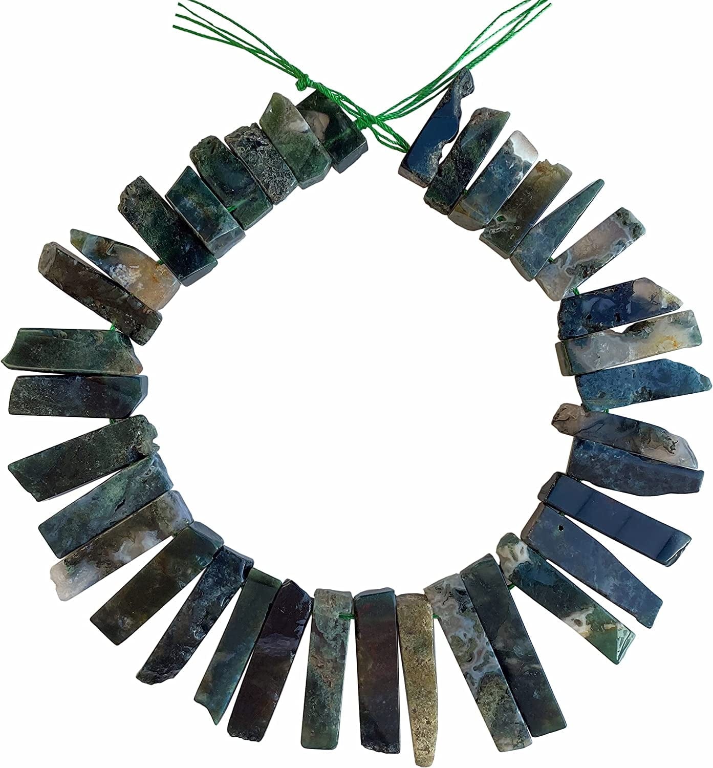 Bulk Real Natural Crystal Stone Charms for Jewelry Making, 30+ Pcs Mix Color Healing Crystal Sticks for Pendants. Assorted Crystal Points Strand Drilled for Craft. Indian Agate