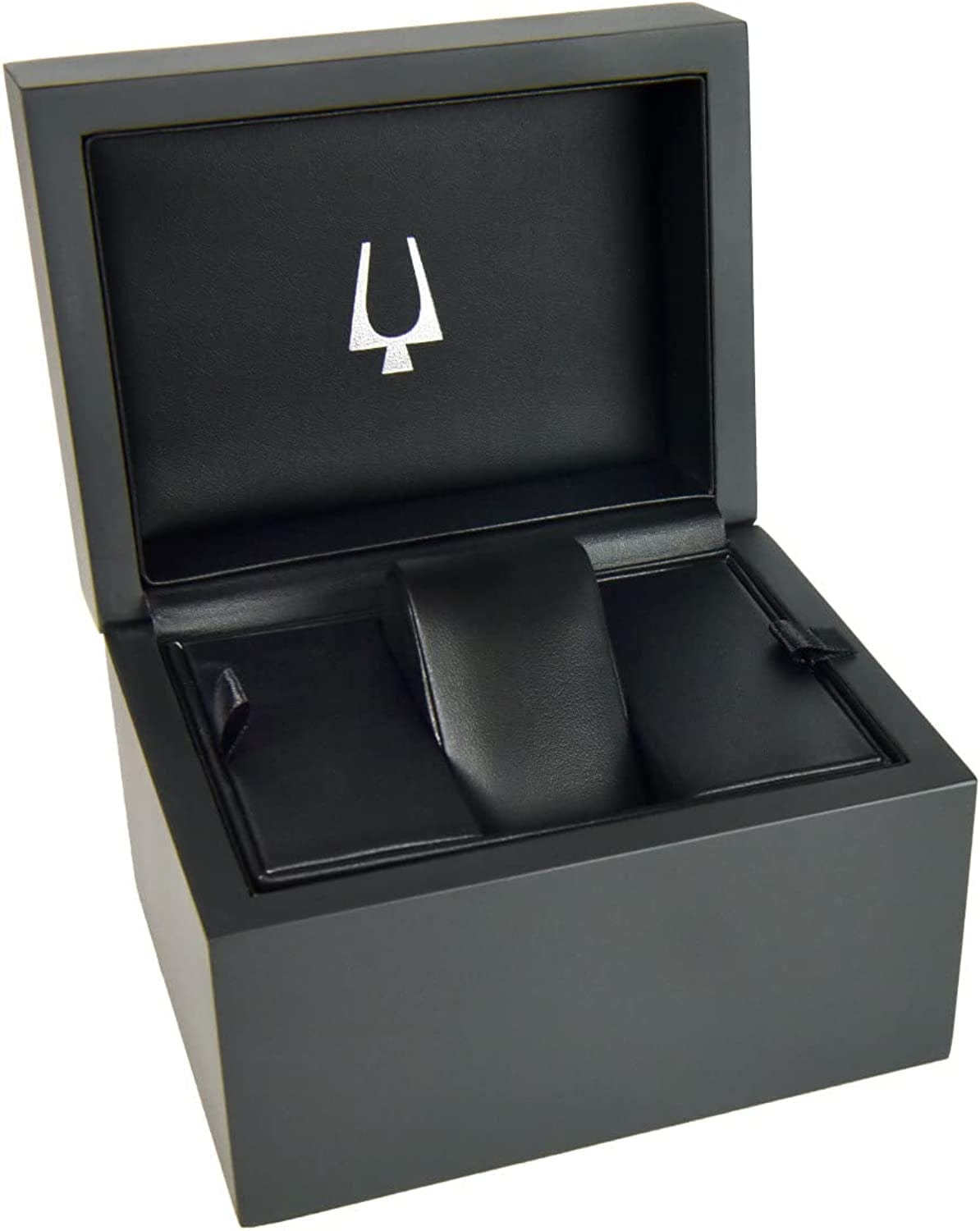 Bulova Men'S Archive Series Lunar Pilot 6-Hand Chronograph High Performance Quartz Stainless Steel and Black Nylon Strap Watch Set, Sapphire Crystal Style: 96B251