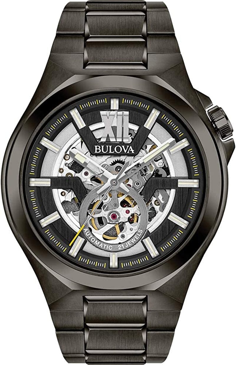 Bulova Men'S Classic Maquina Automatic Open Aperture Watch Gunmetal / Maquina
