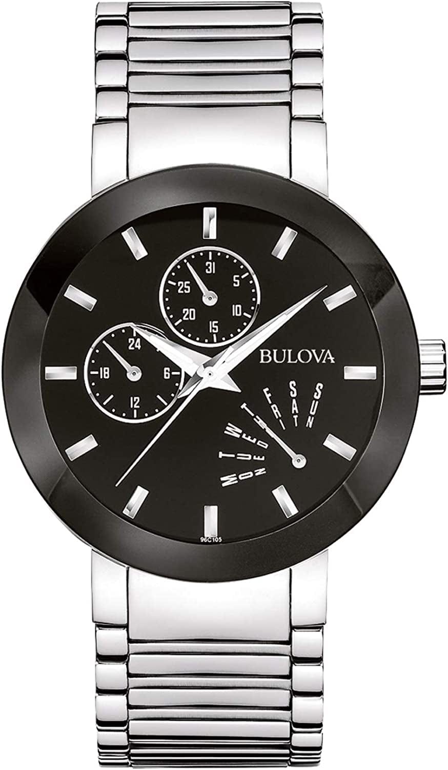 Bulova Men'S Multi-Function Modern Stainless Steel Watch Silver Tone / Modern Futuro Quartz Silver-Tone Stainless Steel Bracelet