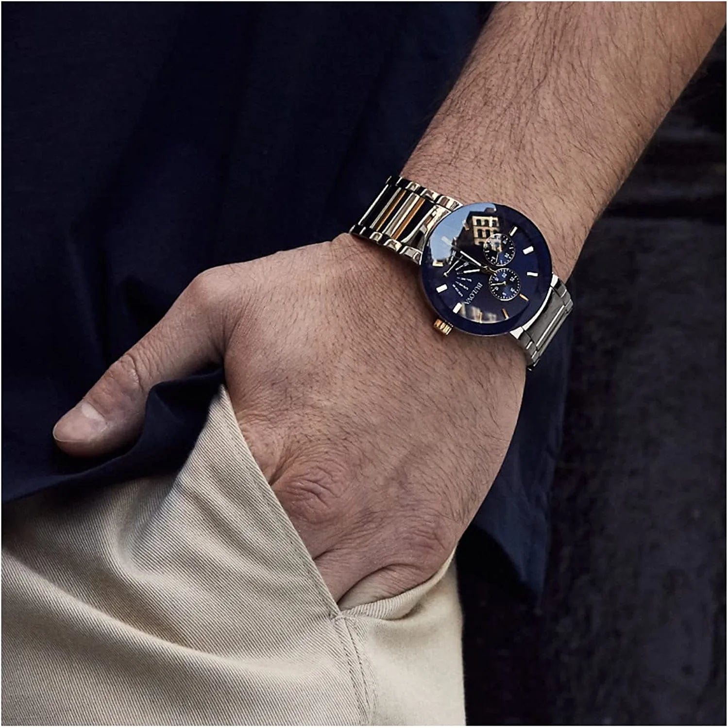 Bulova Men'S Multi-Function Modern Stainless Steel Watch