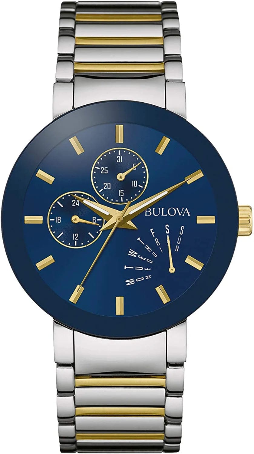 Bulova Men'S Multi-Function Modern Stainless Steel Watch Two-Tone Gold / Modern Futuro Quartz Two-Tone Stainless Steel Bracelet