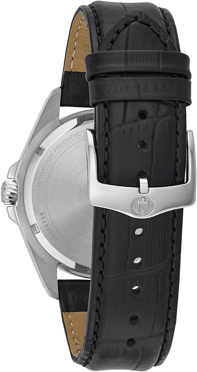 Bulova Mens Precisionist Leather Strap Watch