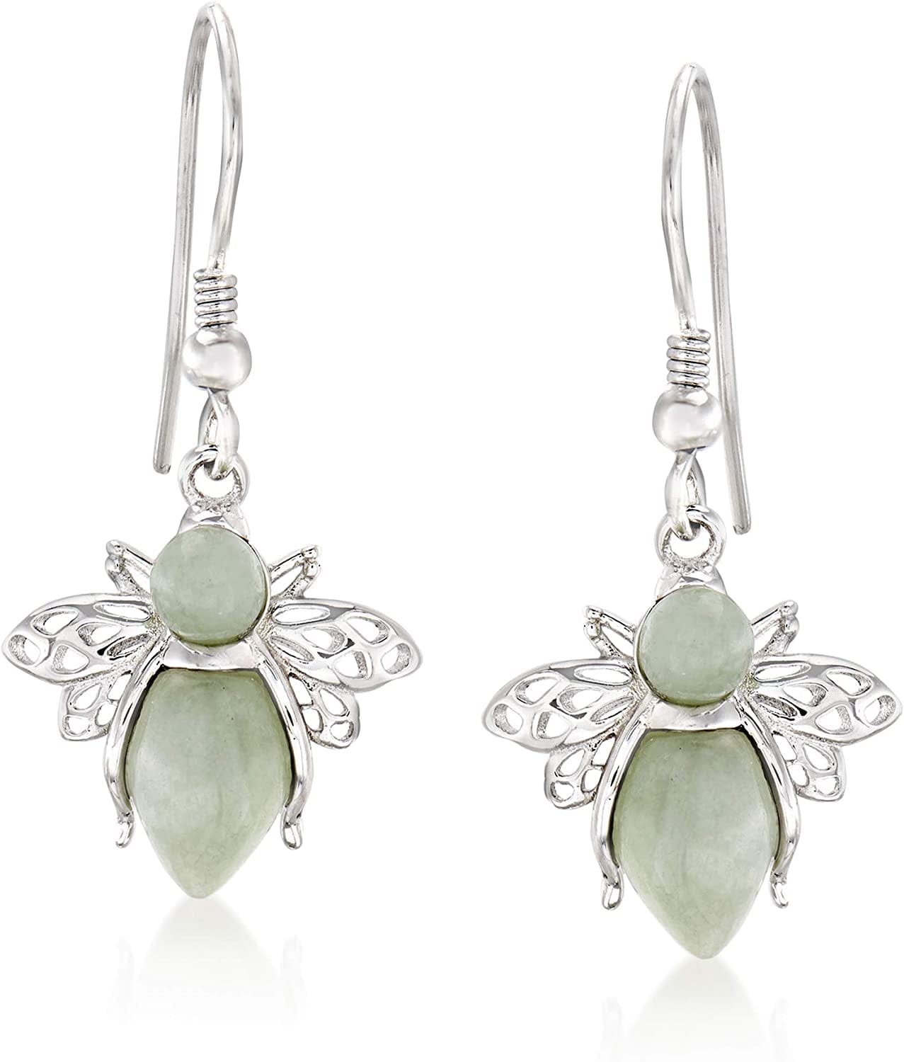 Bumblebee Earrings in Sterling Silver Jade