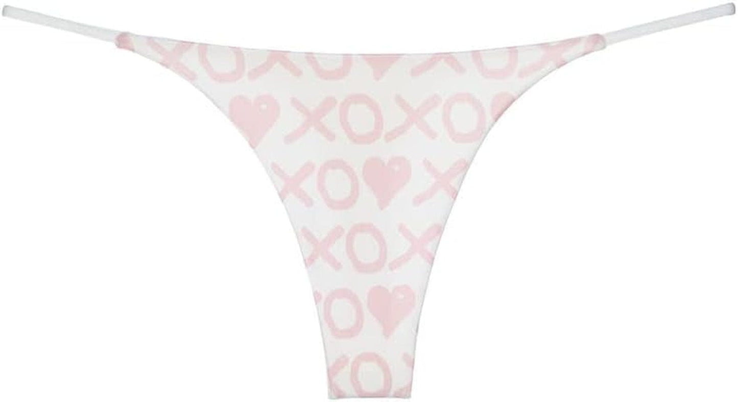 BY.ECG Cotton Thong for Women Sexy Seamless G String Underwear G-String 2 Pack Set