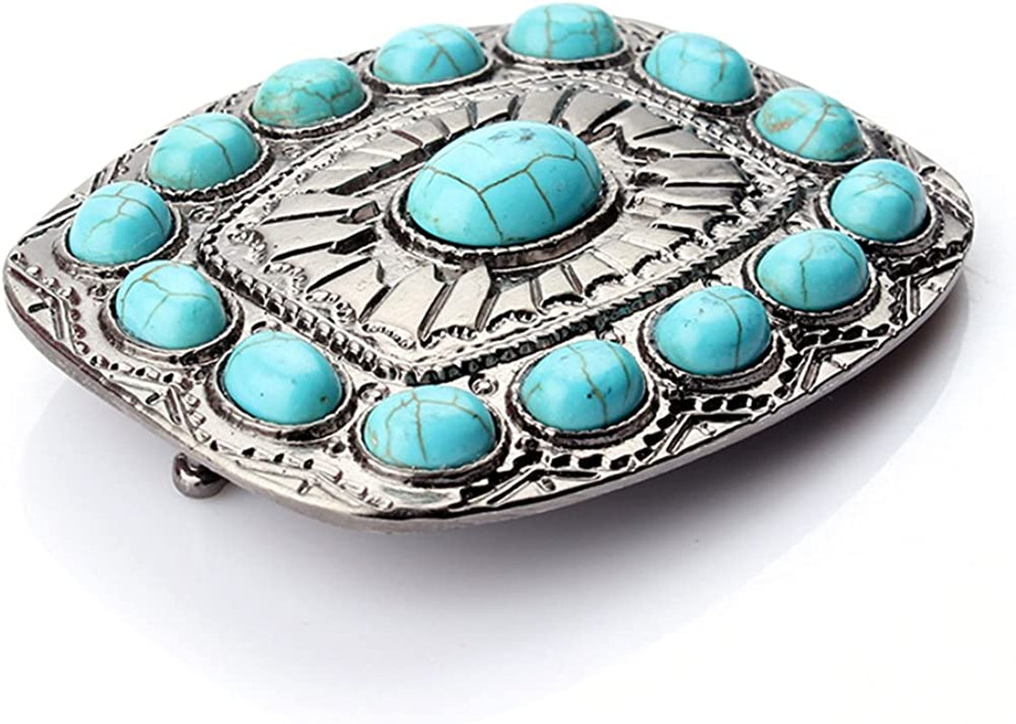 Turquoise Belt Buckle Western Buckles for Ladies … Apparel & Accessories > Clothing Accessories > Belt Buckles HUABOLA CALYN