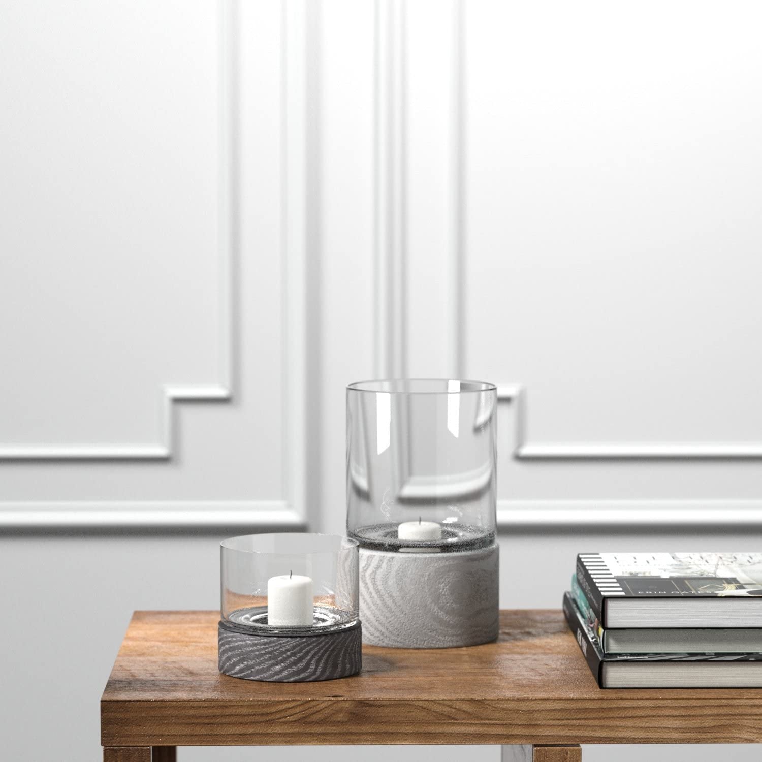 Brand – Rivet Mid-Century Modern Concrete and Glass Decor Candle Holder, 4"H, Grey Apparel & Accessories > Jewelry > Anklets GFW7Z