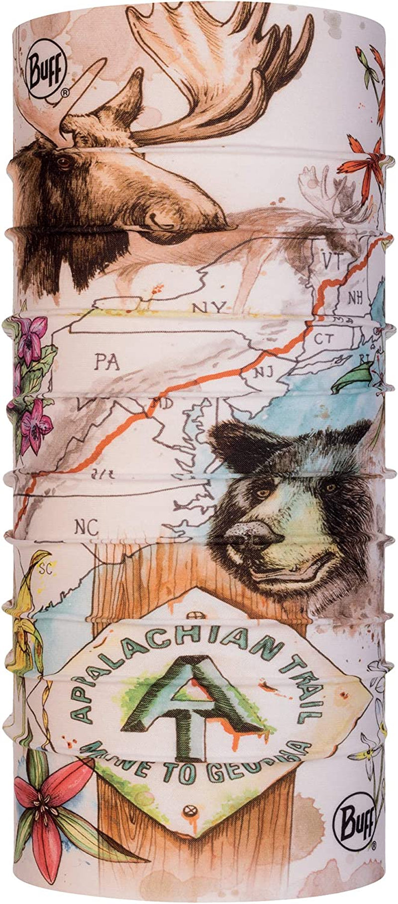 BUFF Womens Original Ecostretch Ultra Stretch Fabric Worn 12+ Ways Apparel & Accessories > Clothing Accessories > Headwear BUFF Triple Crown Series Appalachian Trail One Size
