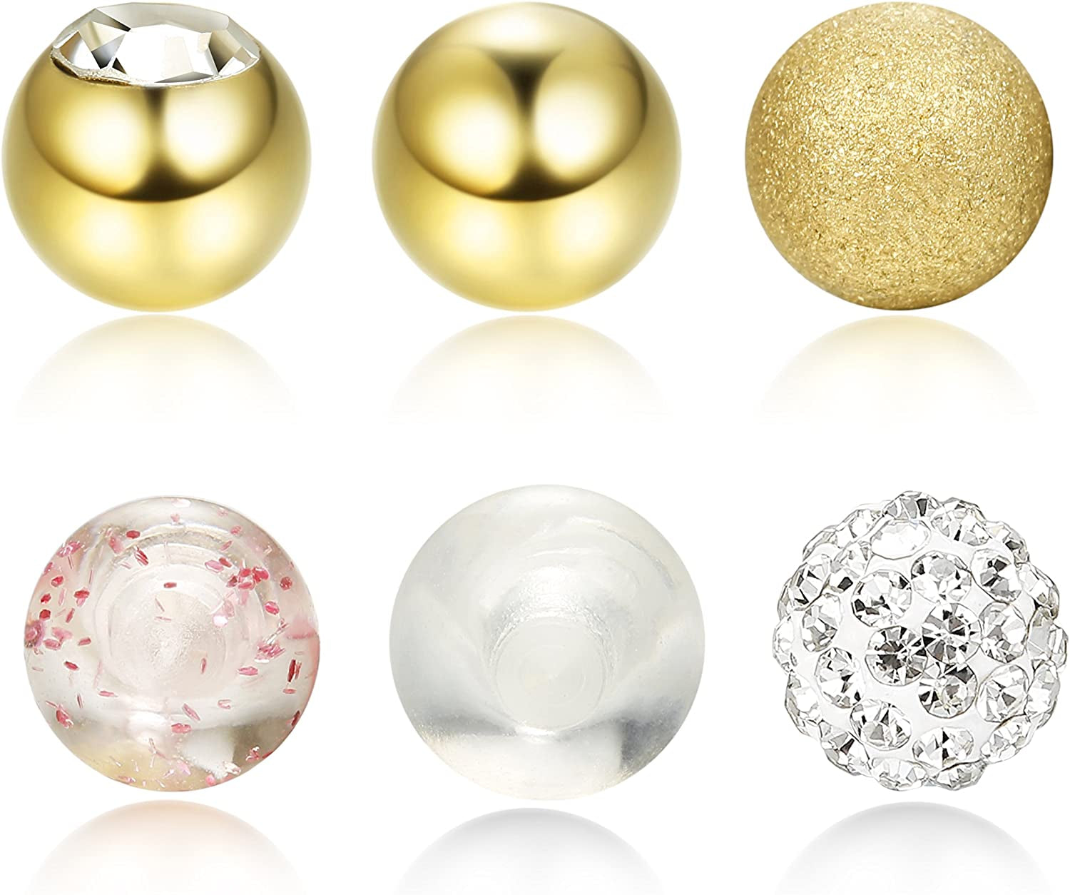 FINREZIO 14G 12-18Mm Stainless Steel Nipple Tongue Ring Barbell Nipplerings Body Piercing Jewelry 12Pcs Apparel & Accessories > Jewelry > Body Jewelry FINREZIO