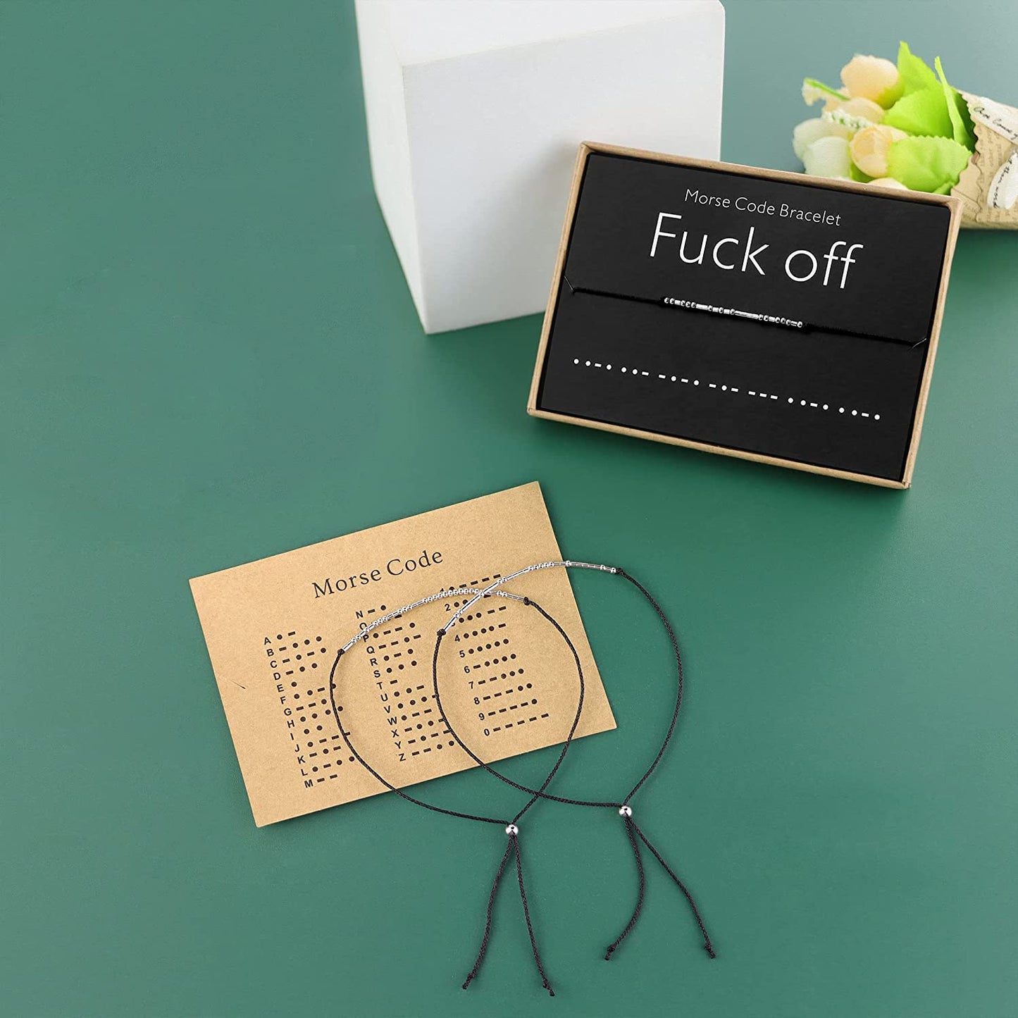 Inspirational Gifts for Women Morse Code Bracelet for Women Funny Gifts for Women Friends Gifts for Her Apparel & Accessories > Jewelry > Bracelets Sunique