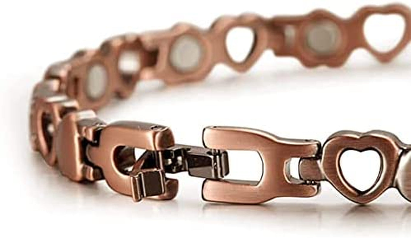 Heart Shape Magnetic Copper Anklets Ankle Braclelet for Women with Magnets (Width:7Mm) (Anklet) Apparel & Accessories > Jewelry > Anklets YINOX