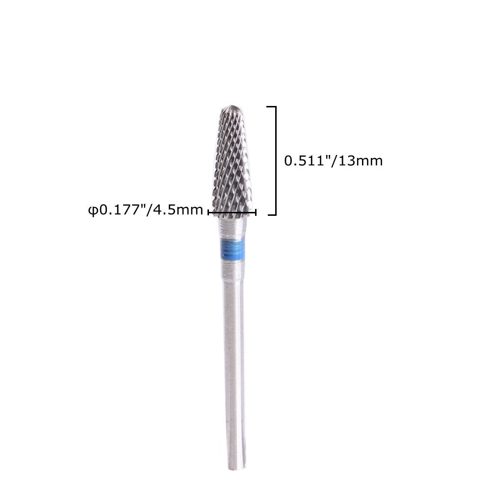 Carbide Drill Bits Tapered Cone Cuticle Clean Bit Nail Art Pedicure Manicure Tools Accessories Medium Grit Silver Health & Beauty > Personal Care > Cosmetics > Cosmetic Tools > Nail Tools MZCMSL