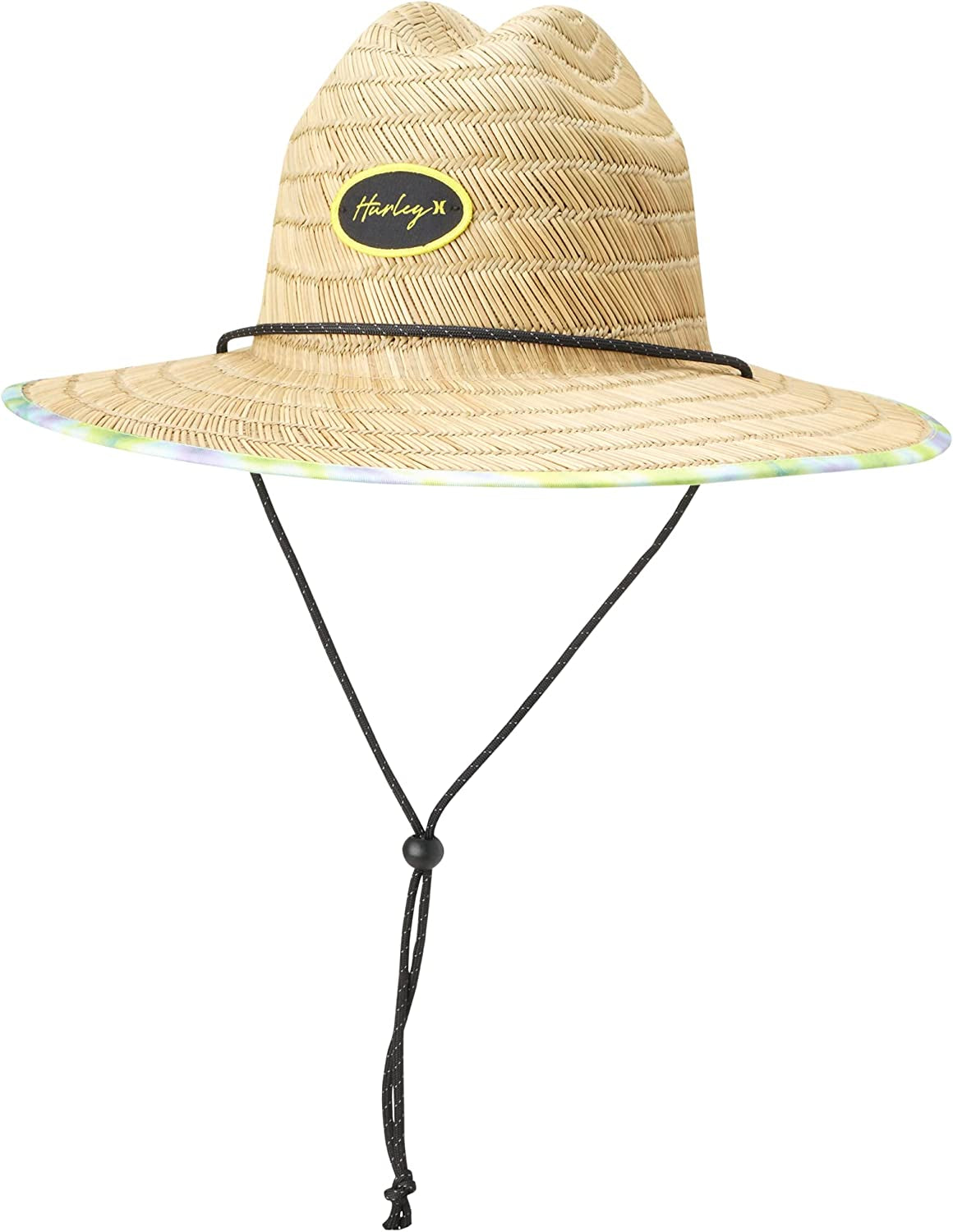 Hurley Women'S Straw Hat - Capri Medium Brim Real Straw Lifeguard Sun Hat with Chin Strap Apparel & Accessories > Clothing Accessories > Hats Hurley