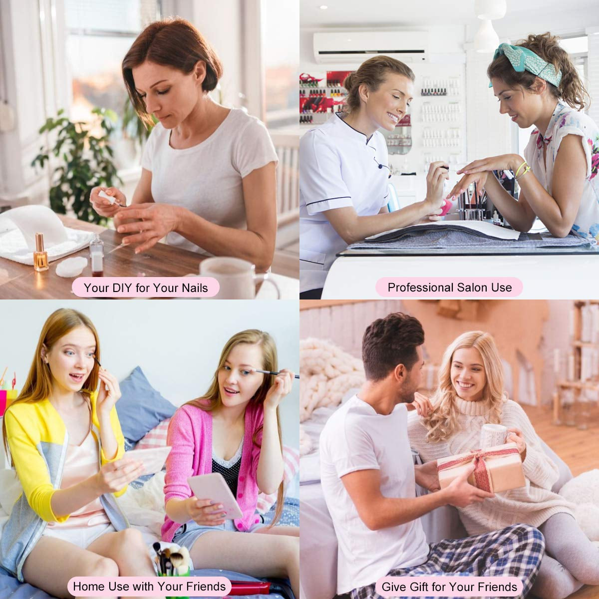 Subay Professional Finger Toe Nail Care Electric Nail Drill Machine Manicure Pedicure Kit Electric Nail Art File Drill with 1 Pack of Sanding Bands (Pink) Health & Beauty > Personal Care > Cosmetics > Cosmetic Tools > Nail Tools SUBAY