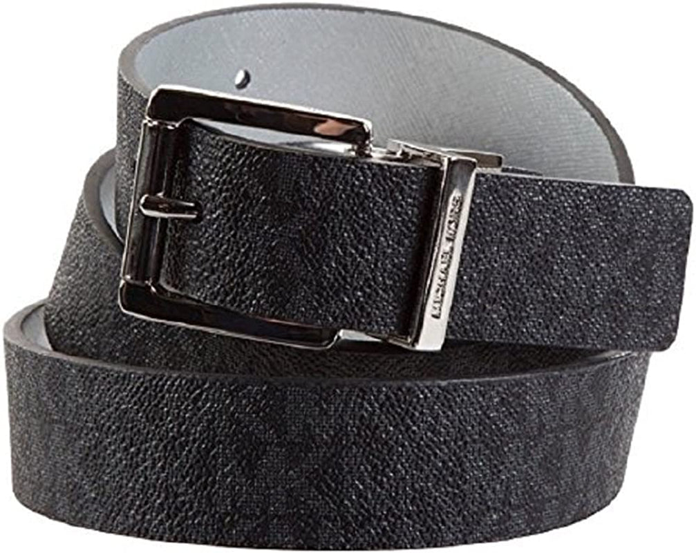 Michael Kors Women'S Silver Tone Buckle Wide Reversible Belt Black Silver M Apparel & Accessories > Clothing Accessories > Belts Michael Kors