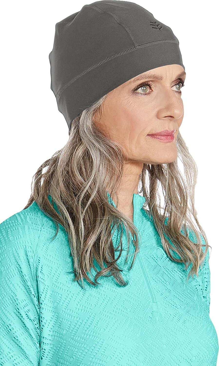 Coolibar UPF 50+ Unisex Aqua Sun Skully Cap - Sun Protective Apparel & Accessories > Clothing Accessories > Hats Coolibar Smoke Grey One Size
