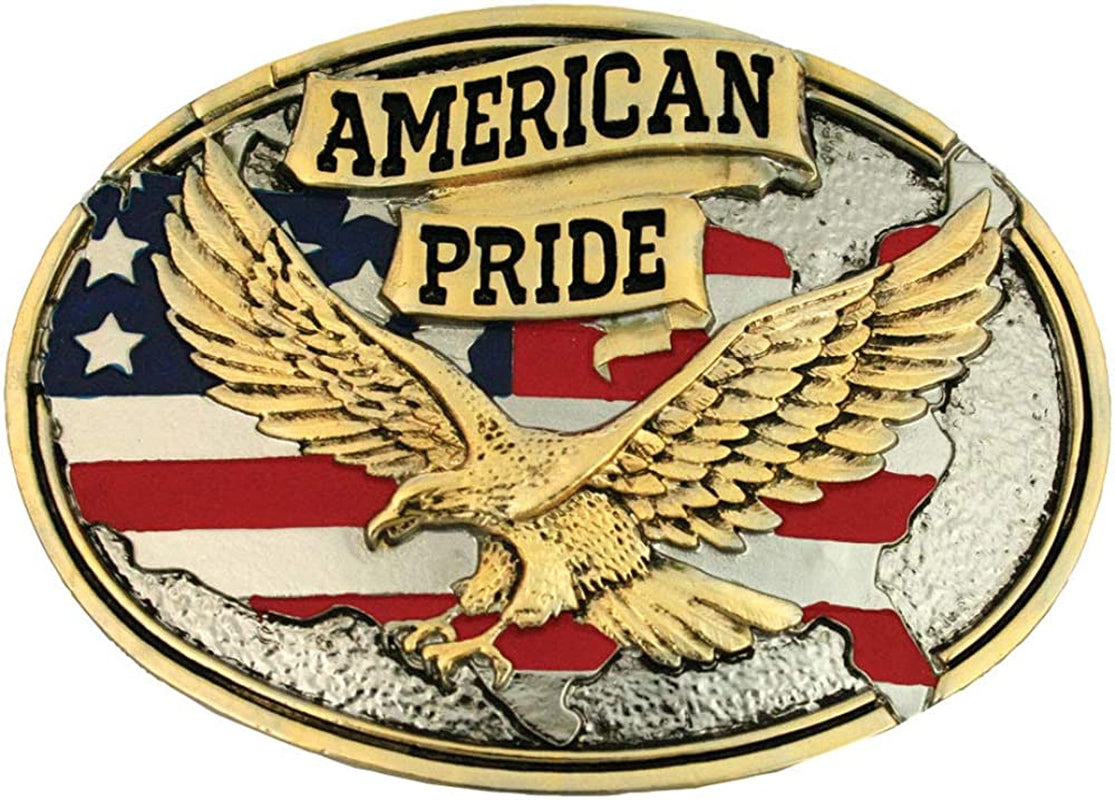 Montana Silversmiths Soaring Eagle Collection Attitude Buckle Apparel & Accessories > Clothing Accessories > Belt Buckles Montana Silversmiths American Pride - Full Color