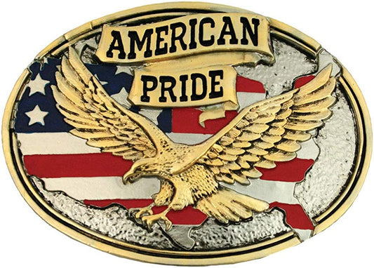 Montana Silversmiths Soaring Eagle Collection Attitude Buckle Apparel & Accessories > Clothing Accessories > Belt Buckles Montana Silversmiths American Pride - Full Color