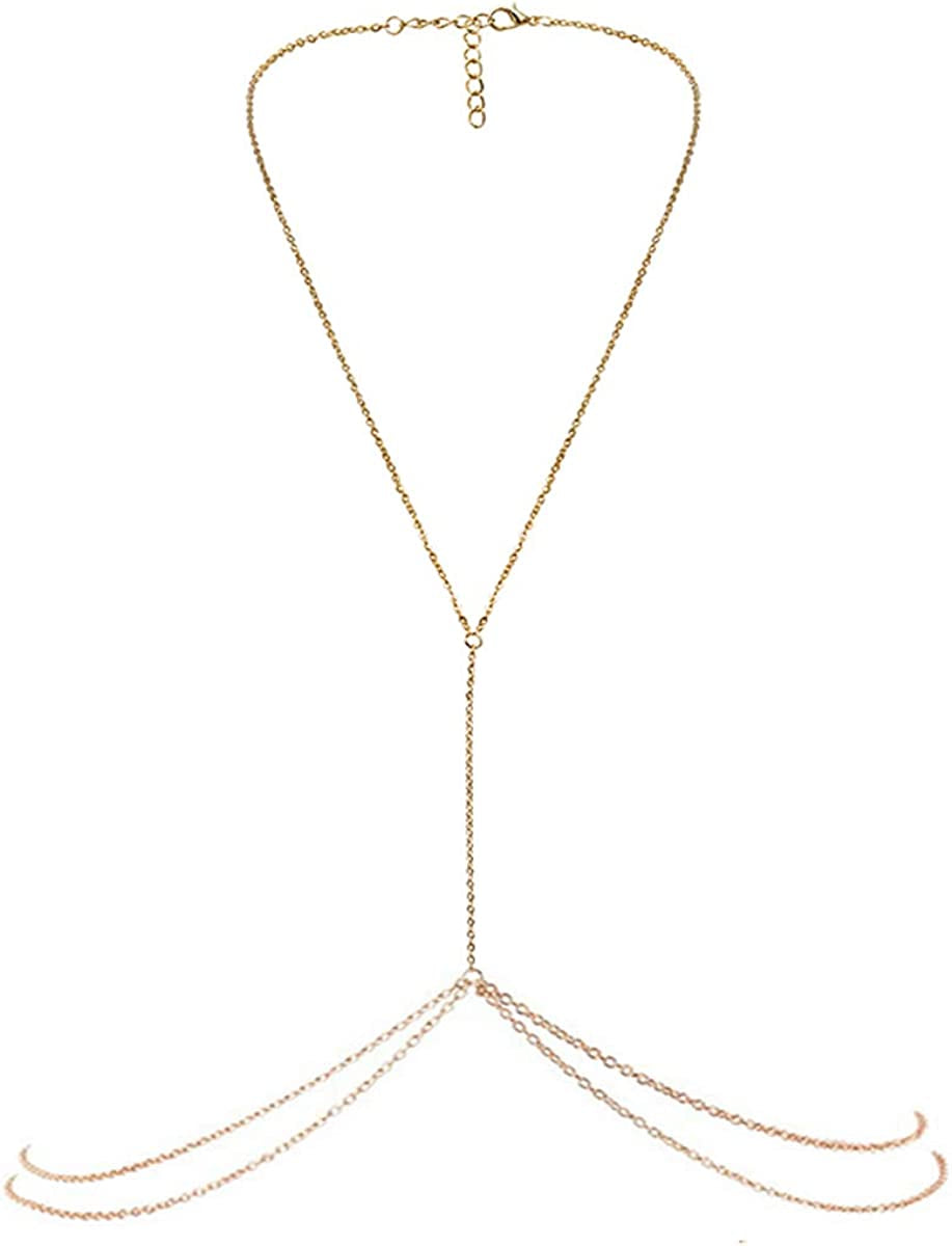 Bestjybt Fashion Women Body Belly Waist Charm Chain Bikini Beach Pendant Necklace Gold Apparel & Accessories > Jewelry > Body Jewelry Bestjybt