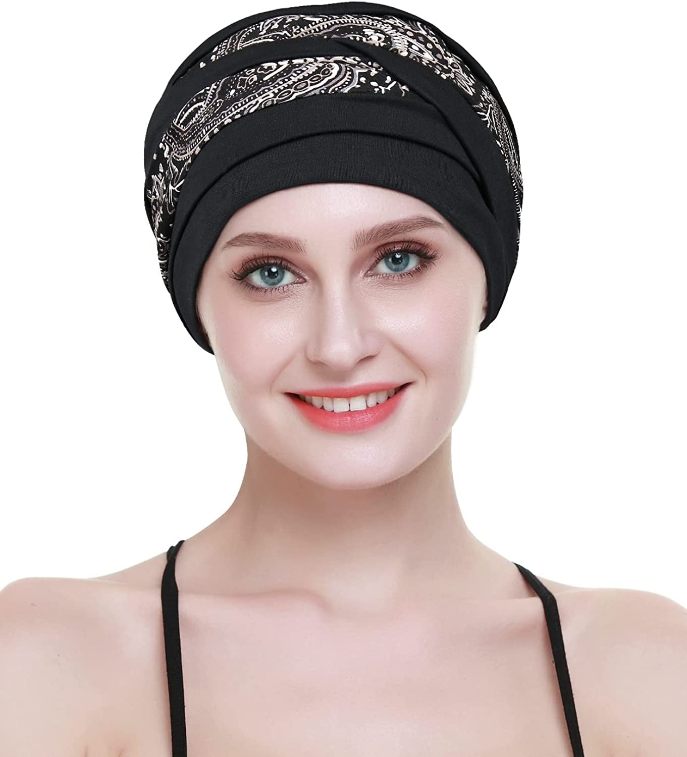 Slip-On Lightweight Chemo Turbans for Women Hair Loss-Breathable Bamboo Apparel & Accessories > Clothing Accessories > Headwear FocusCare Gray Coral