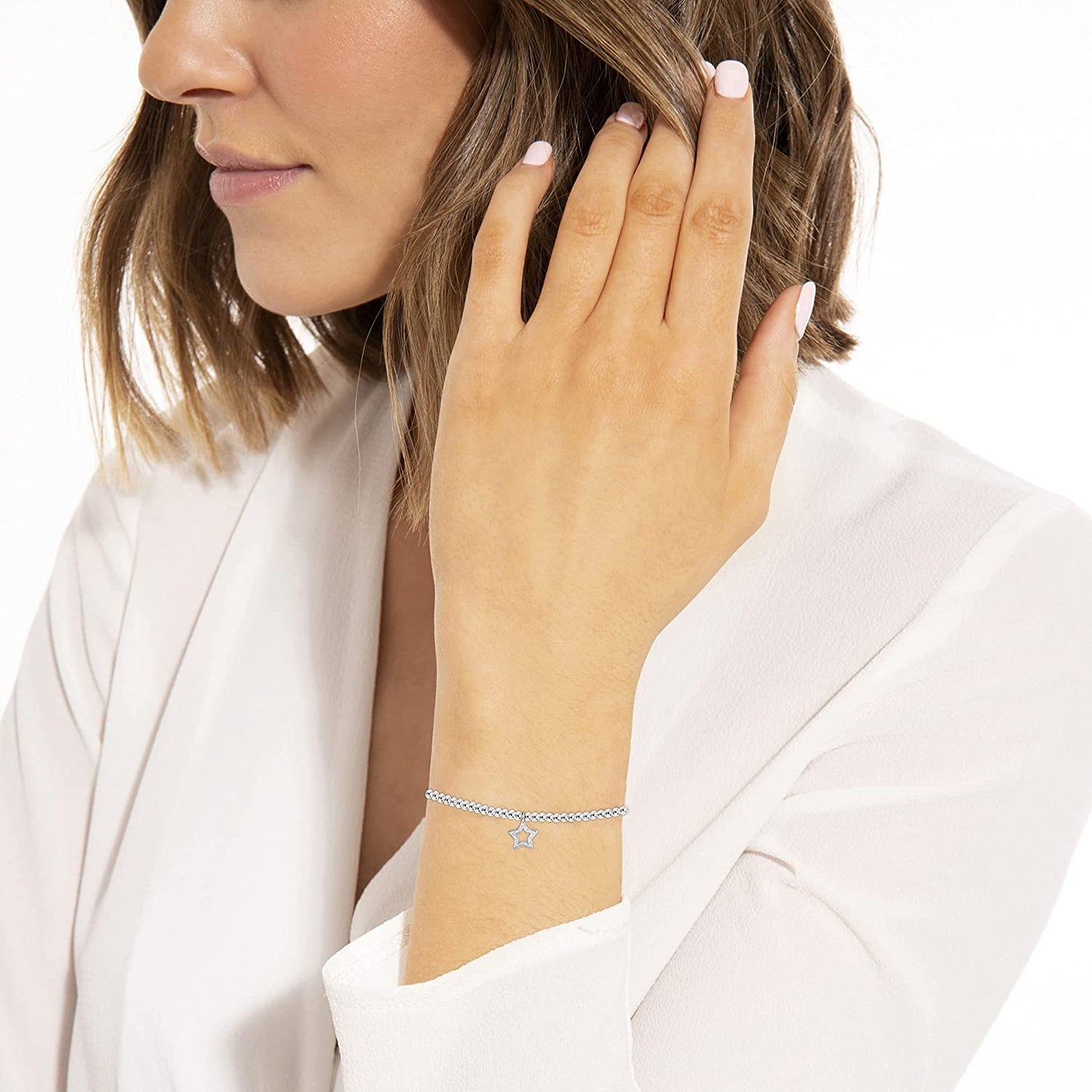 Katie Loxton a Little Family Womens Stretch Adjustable Band Fashion Faceted Charm Bracelet Apparel & Accessories > Jewelry > Bracelets Katie Loxton