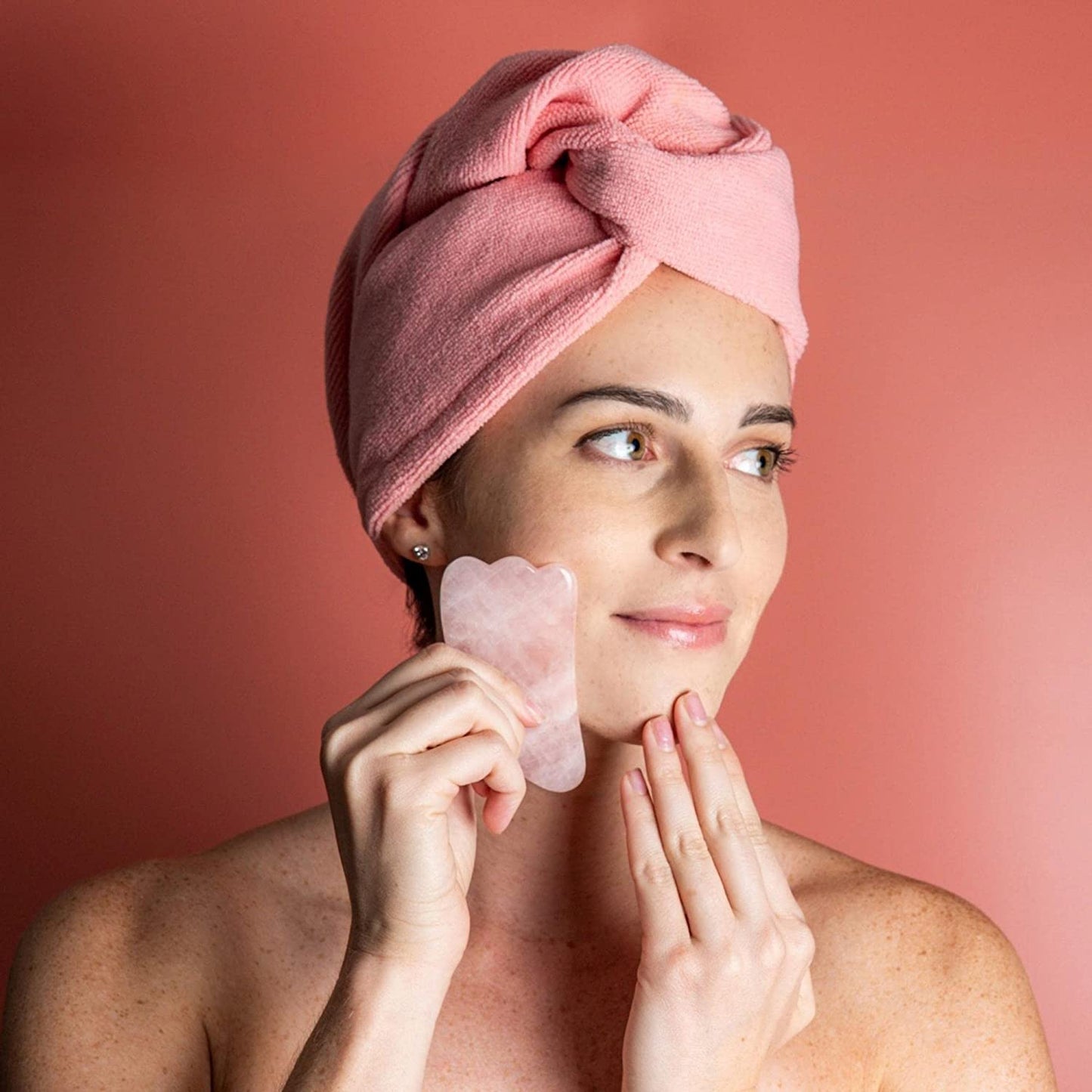 Pink Jade Roller and Gua Sha Set. Rose Quartz Roller with Eye Massager, Jade Gua Sha, Ridged Roller Massager. Jade Roller for Face Real Jade 100% Jade Stone Roller. Warm Facial Massager or Ice Roller Health & Beauty > Personal Care > Cosmetics > Cosmetic Tools > Skin Care Tools MoValues
