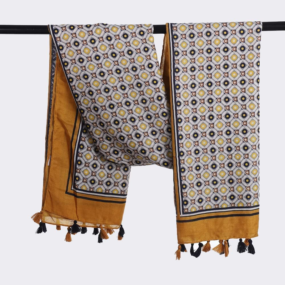 FRAIFICE Lightweight Scarf for Women for Spring Summer Fall Floral Scarves Shawl Wrap Pashimina with Tassels Apparel & Accessories > Clothing Accessories > Scarves & Shawls FRAIFICE