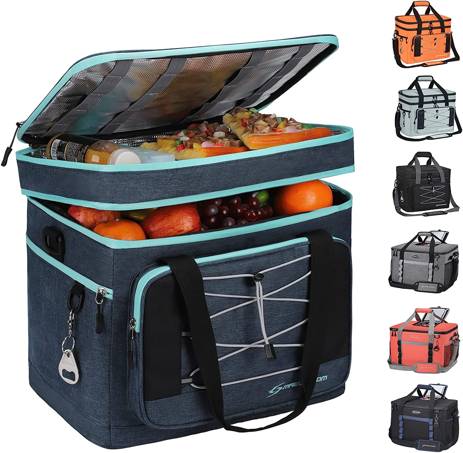 Maelstrom Soft Cooler Bag,Collapsible Soft Sided Cooler,30/60/75 Cans Beach Cooler,Ice Chest,Large Leakproof Camping Cooler,Portable Travel Cooler for Grocery Shopping,Camping,Kayaking,Road Trips Apparel & Accessories > Jewelry > Anklets Maelstrom 60 Can Navy Blue 60 Can